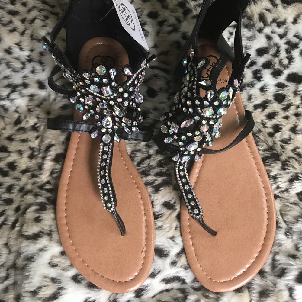 Jeweled goddess sandals 💖